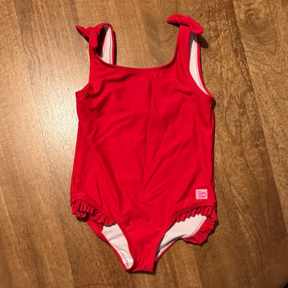 Ruffle Butts Other - Ruffle Butts Red Kids Swim One Piece